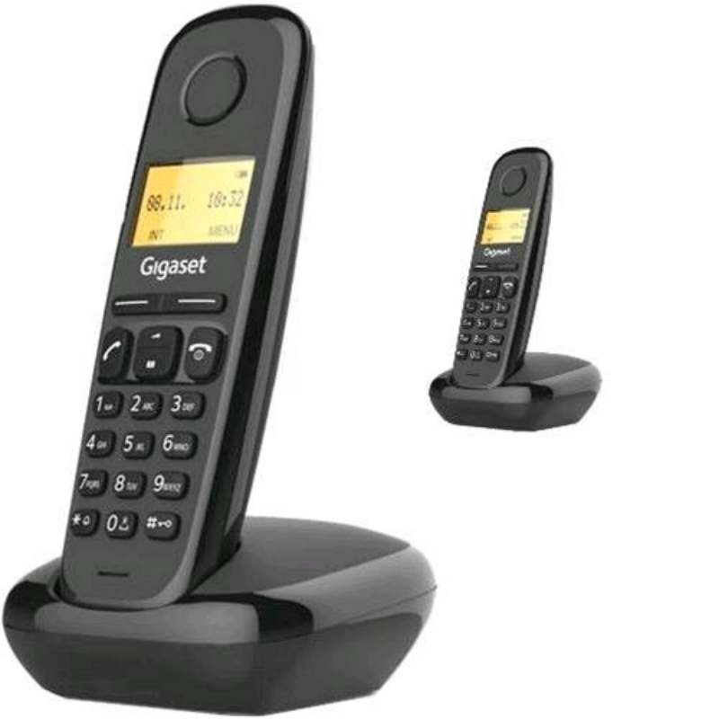 Gigaset a170 duo cordless dect + aggiuntivo colore nero
