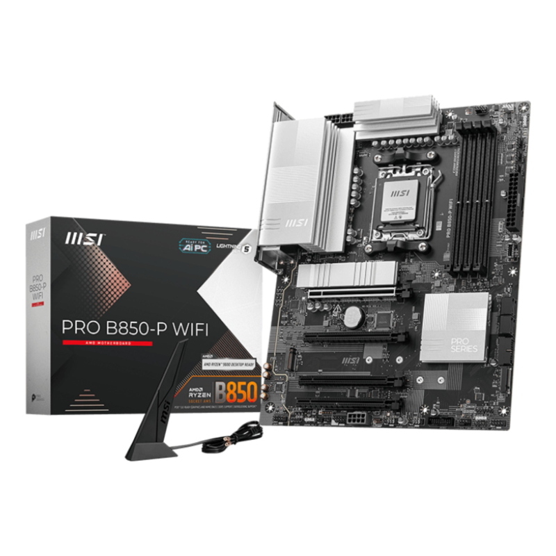 Msi Argento/Bianchi/Neri Pro B850-P Wifi (Am5, Amd B850, Atx), Scheda Madre - Immagine 10