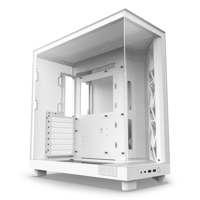 Nzxt Trasparente/Bianco H6 Air Flow Rgb (Atx, Matx, Mini-Itx), Case Pc, - Immagine 5