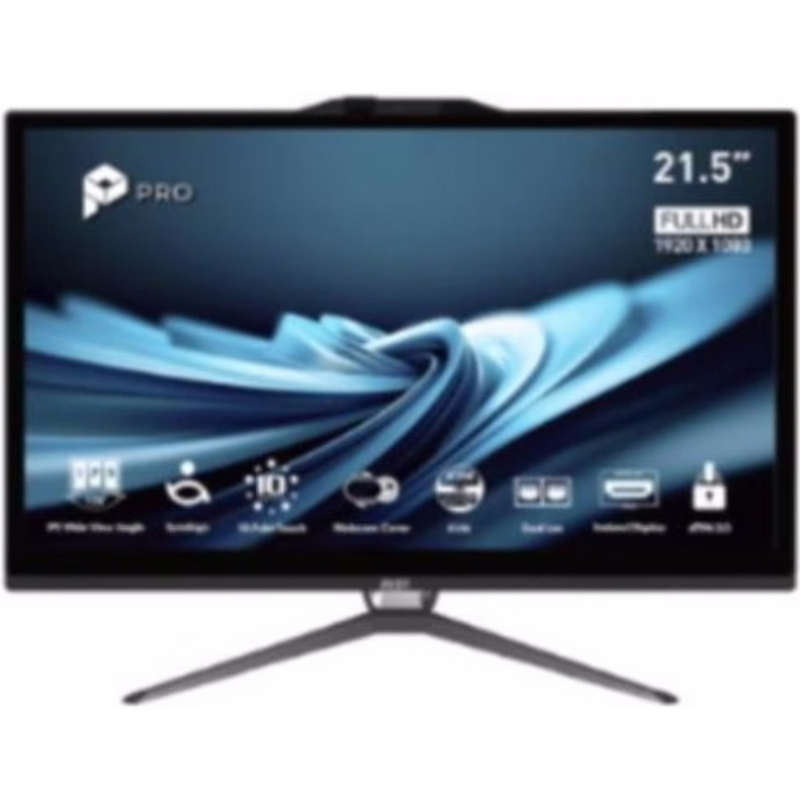 Lcdpc m-touch msi pro ap222t 14ma-668eu 21.5 fhd ag mm black pentium g7400 8gbddr5 ssd128gb w11pro wifi lan bt hdmi usb