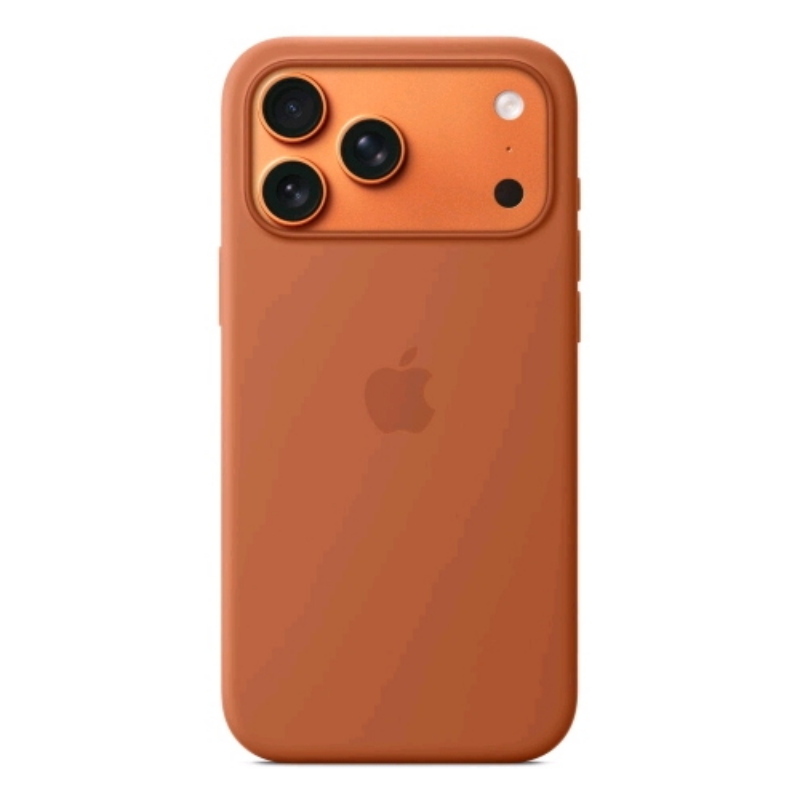 Apple iphone 17 pro max custodia in silicone magsafe terracotta
