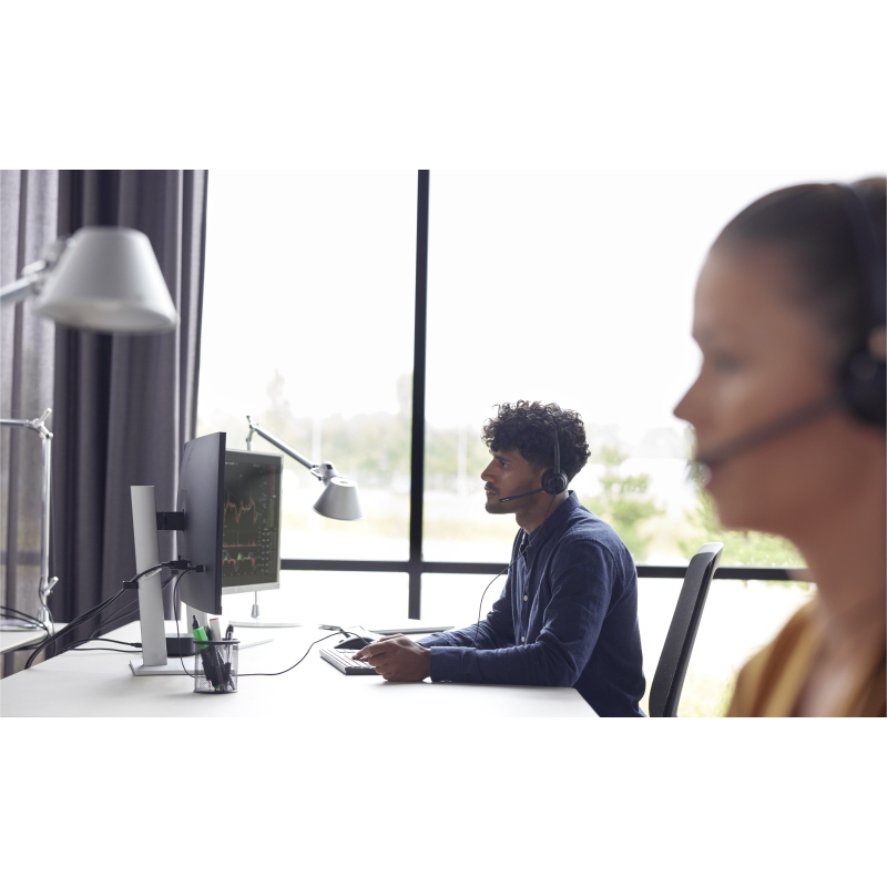 Poly cuffie biaurali encorepro 320 con quick disconnect taa - Immagine 2