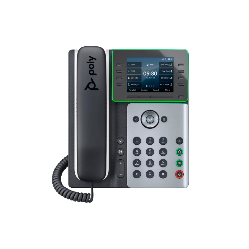 Poly telefono ip edge e300 abilitato per poe