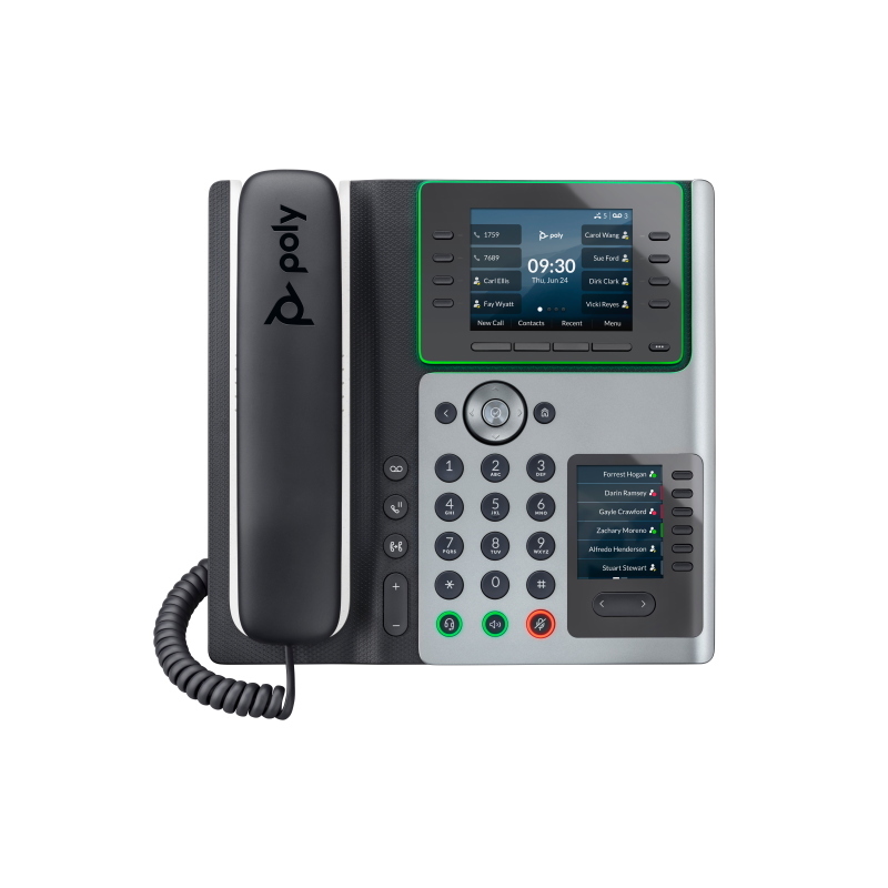 Poly telefono ip edge e450 abilitato per poe