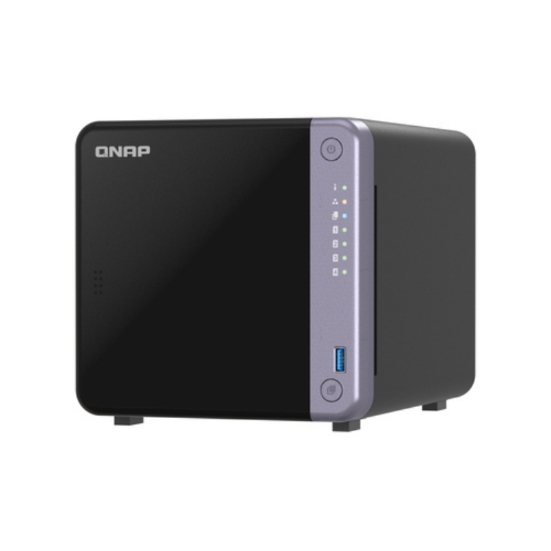 Qnap nas - 4-bay 3.5 desktop nas, al524 4c 2.0ghz, 4gb ddr4 ram (max 16gb), 1 x 10gbe sfp+, 2 x 2.5
