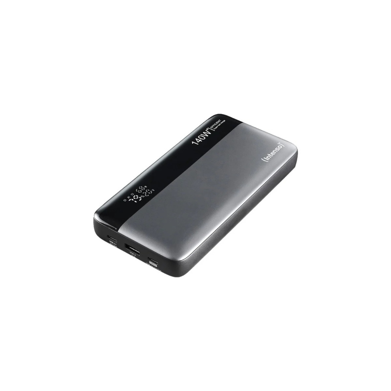 Intenso power bank he25000 140 w, carica fino 3 dispositivi, grigio nero