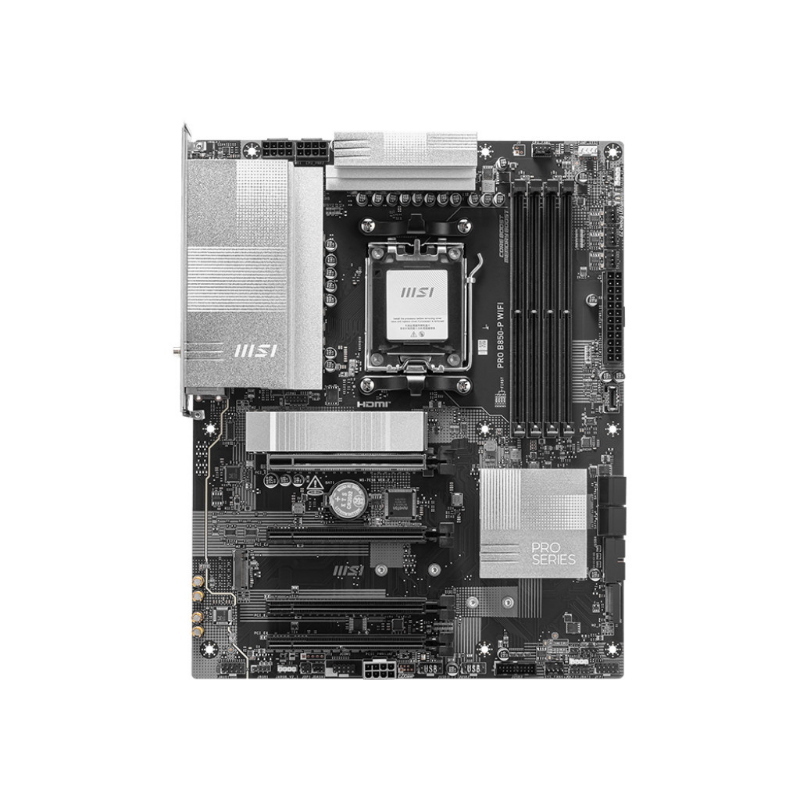 Msi Argento/Bianchi/Neri Pro B850-P Wifi (Am5, Amd B850, Atx), Scheda Madre - Immagine 9