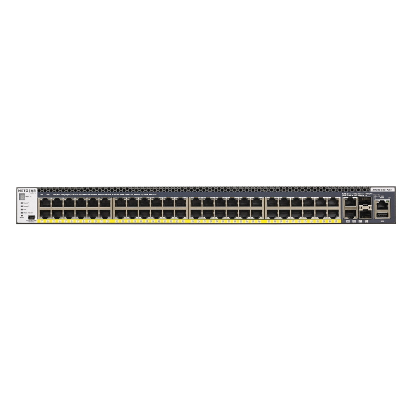 Netgear m4300-52g-poe+ 550w psu gestito l2/l3/l4 gigabit ethernet (10/100/1000) supporto power over ethernet (poe) 1u nero