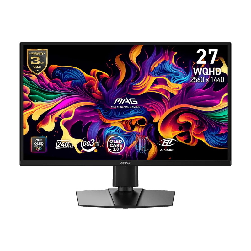 Msi mag 272qpde qd-oled x24 monitor pc 67,3 cm (26.5\) 2560 x 1440 pixel wide quad hd nero
