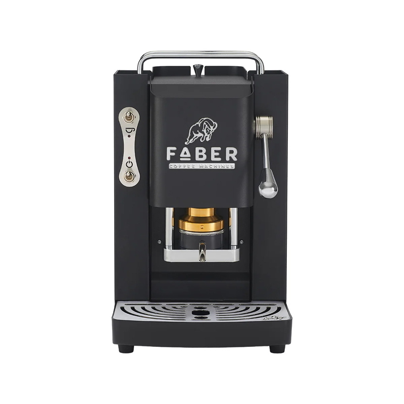 Faber pro deluxe 3.0 black chrome - macchina caffÃ? a cialde - elettrovalvola - portacialda estraibile