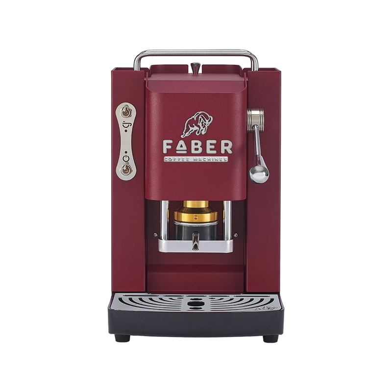 Faber pro deluxe 3.0 cherry red chrome - macchina caffÃ? a cialde - elettrovalvola - portacialda estraibile