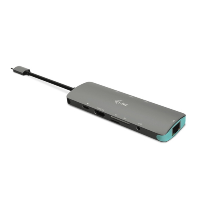 I-tec nano docking station in metallo usb-c, 4k hdmi lan + power delivery 100w