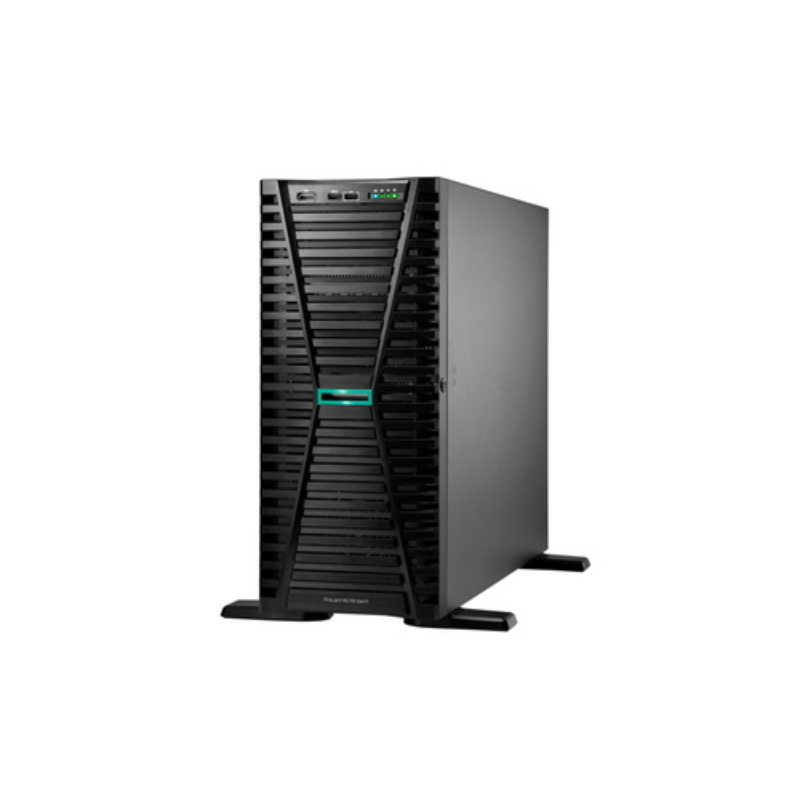 Hpe server proliant ml110 gen11 4510 12-core 1p 64gb-r mr408i-o 8sff 2x480gb ssd 2x1000w rps eu serv