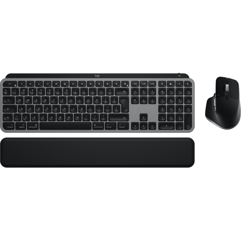 Logitech mx keys s combo for mac tastiera mouse incluso casa/ufficio rf senza fili + bluetooth qwerty us international