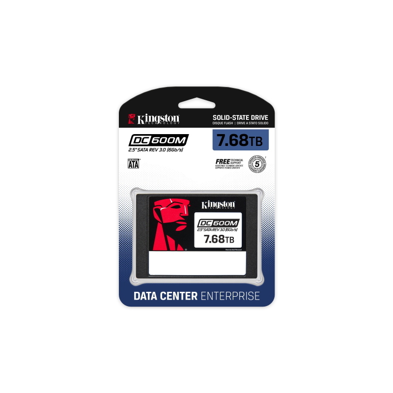 Kingston technology drive ssd sata di classe enterprise dc600m (impiego misto) 2,5\ 7680g