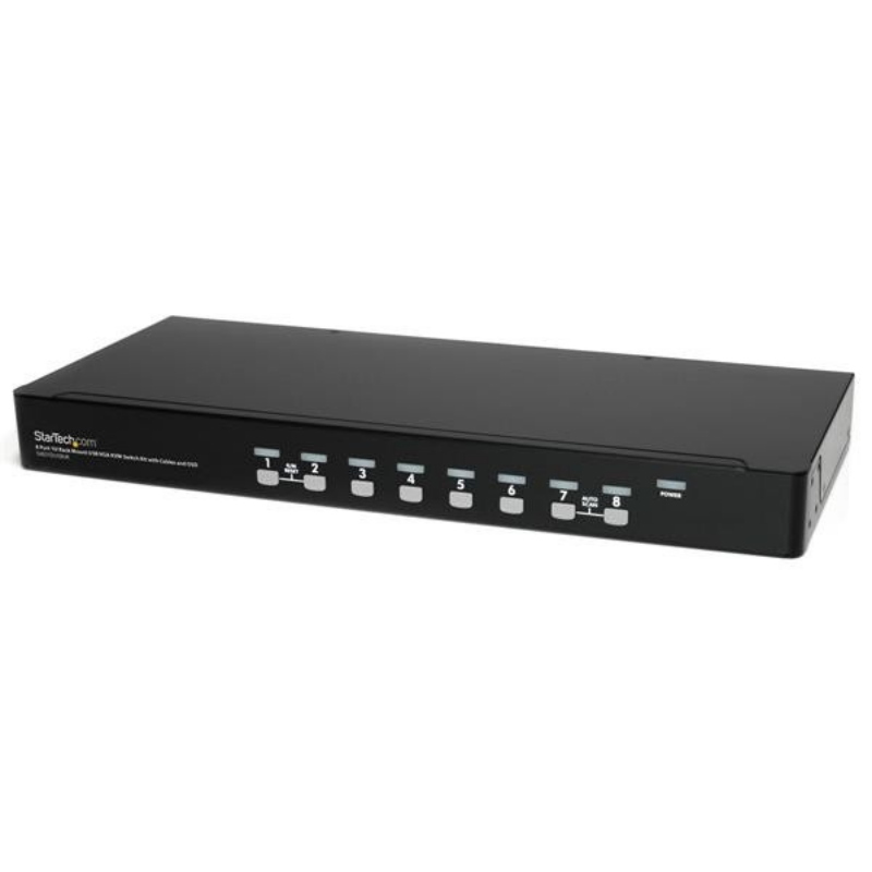 Startech.com kit switch kvm usb montabile a rack 1u 8 porte con funzione osd e cavi