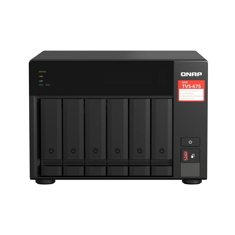Qnap tvs-675 nas tower collegamento ethernet lan nero kx-u6580