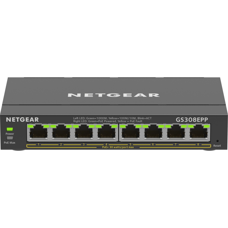 GS308EPP-100PES NETGEAR 8-Port Gigabit Ethernet High-Power PoE+ Plus Switch (GS3 - Immagine 11