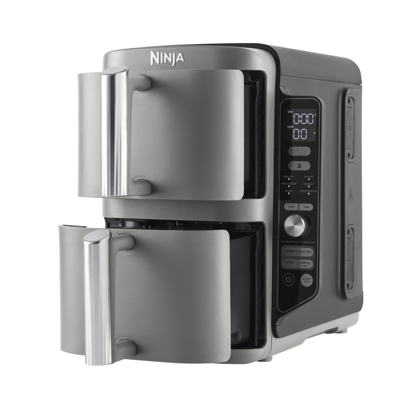 Double stack xl friggitrice ad aria verticale, doppia zona, 4 livelli di cottura e 2 cassetti, capienza 9.5l - Immagine 6