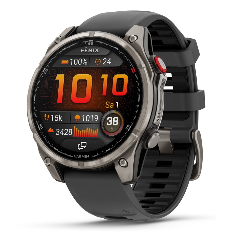 Garmin fenix 8 pro - 47 mm, amoled sapphire, graphit/schwarz titan mit quickfit®-silikon-armband