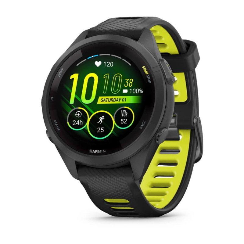 Garmin Nero/Giallo Amp Forerunner 265S (42 Mm, Polimero Fibrorinforzato, Antracite, Senza Sim), Smartwatch - Immagine 4