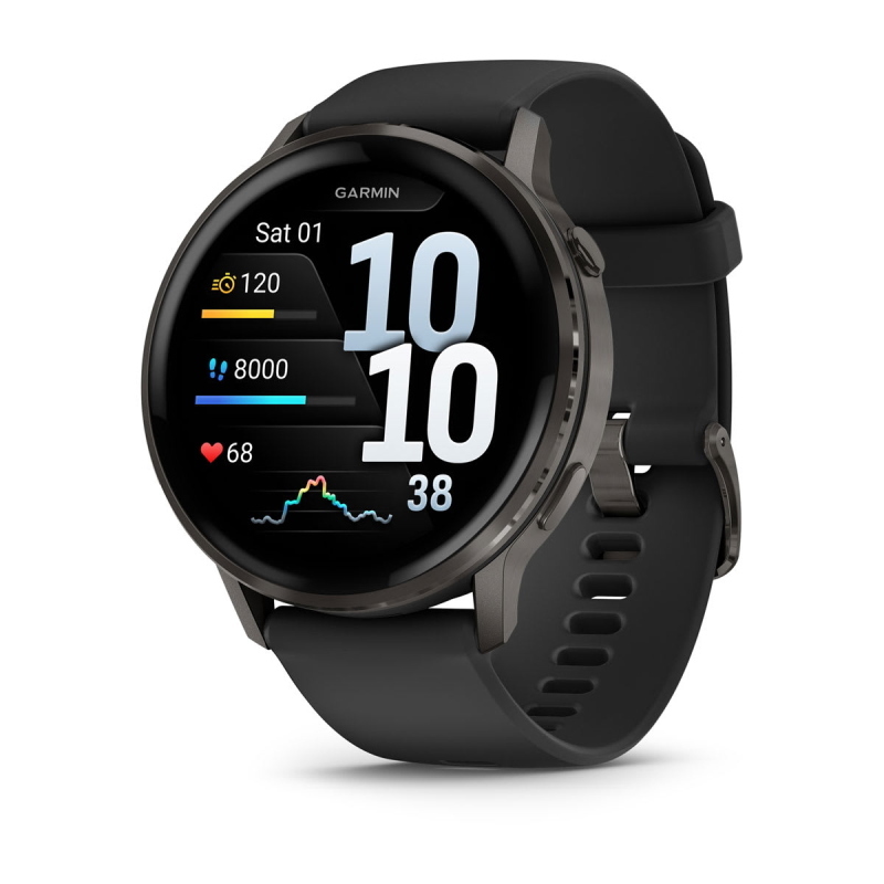 Garmin Nero/Lista Di Candidati Venu 4 (45 Mm, Acciaio Inossidabile, Grigio, Senza Sim), Smartwatch - Immagine 3