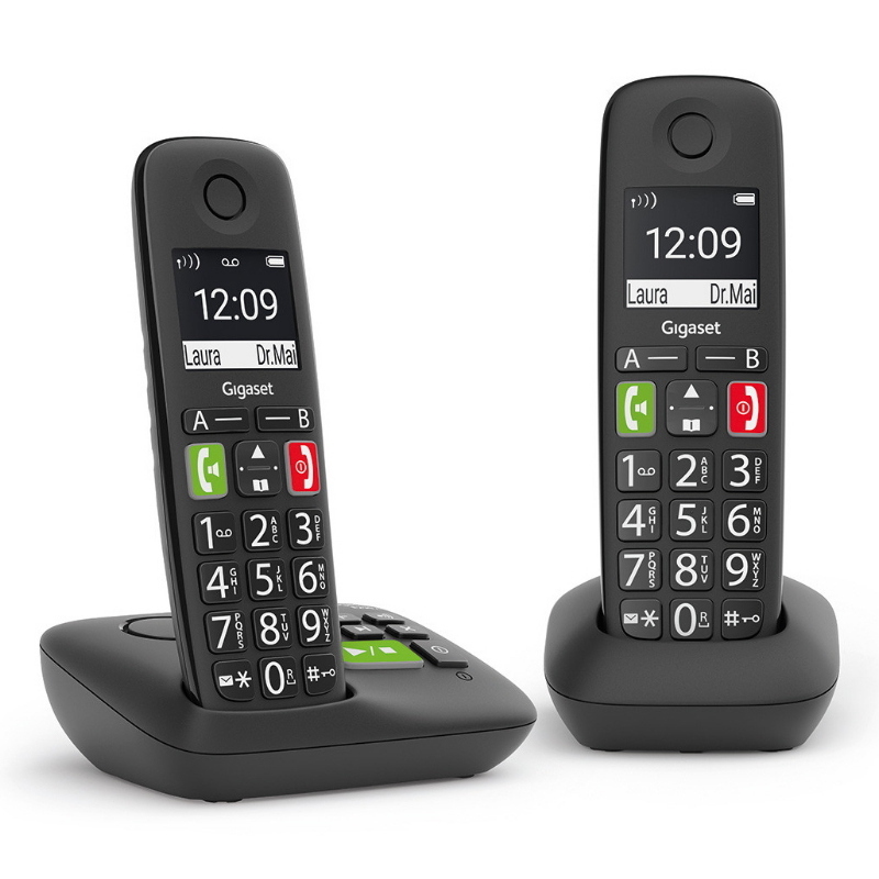 Gigaset Nero Telefono Cordless E290a Duo - Immagine 4