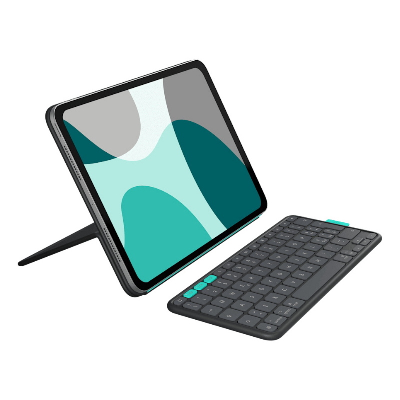 Logitech Grigio Flip Folio (De, Apple Ipad Air 11 2024, Apple Ipad Air 11 2025, Apple Ipad Air 2022, Apple Ipad Pro 11 2024), Tastiera Per Tablet, - Immagine 3