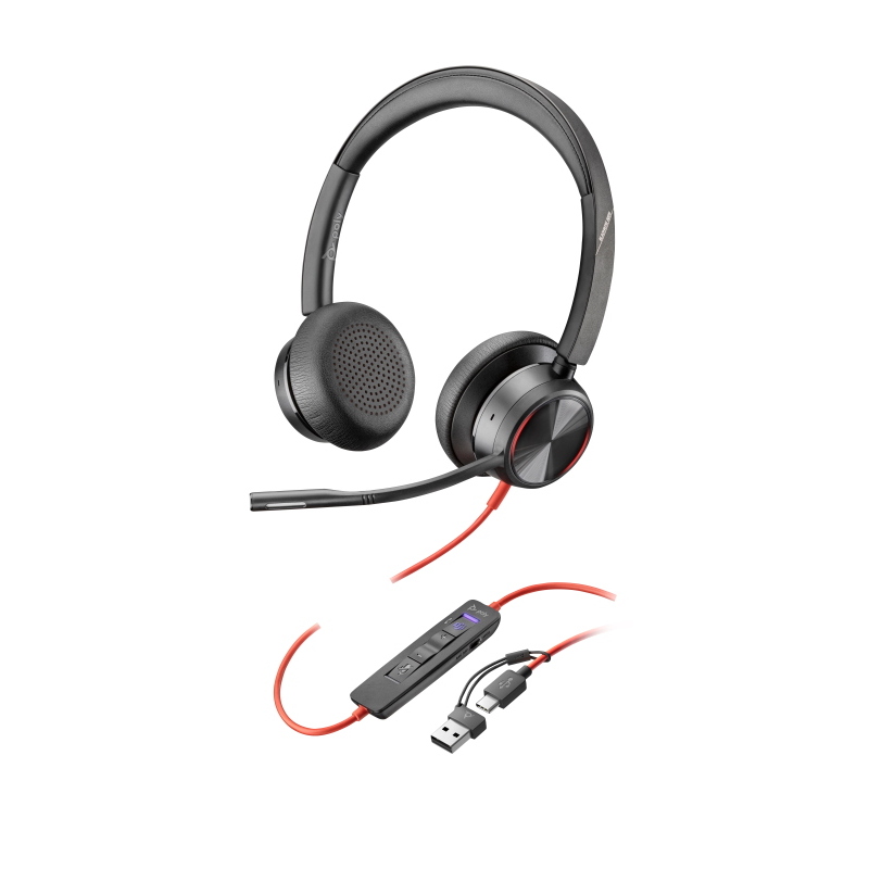 HP Poly Cuffie stereo Poly Blackwire 8225 con connettore USB-C, certificate per Microsoft Teams + adattatore USB-C/A - Immagine 9
