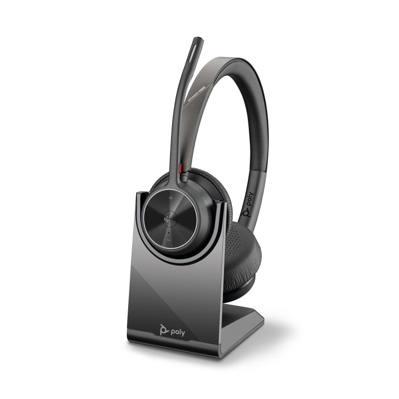 Hp Nero Poly Voyager 4320-M + Dongle Bt700 + Stazione Di Ricarica (Senza Fili, Usb-C, Team Microsoft), Cuffie Da Ufficio, - Immagine 11