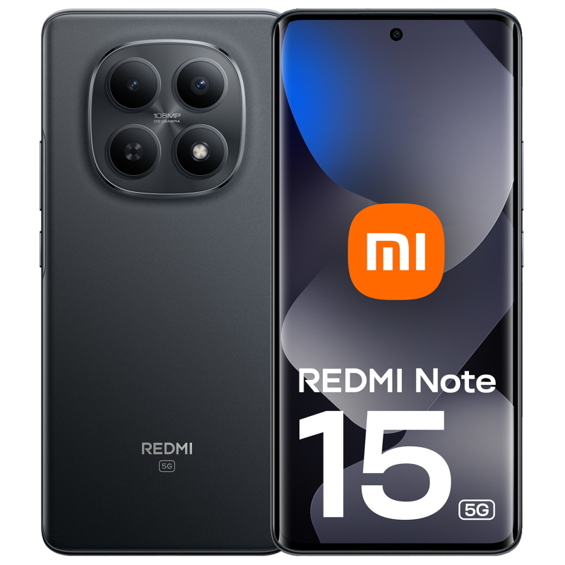 Sm xiaomi redmi note 15 ds ita 5g 6,77 8+512gb midnight black