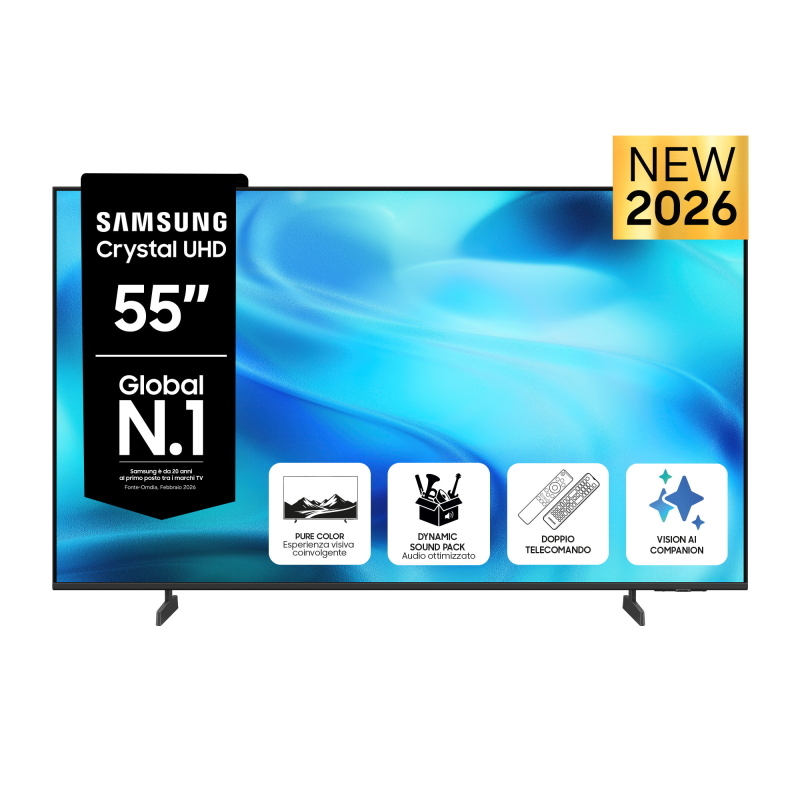 Samsung 55" Crystal Uhd U8000h 4K Smart Tv (2026), Titanium Gray Ue55u8000huxzt - Immagine 5