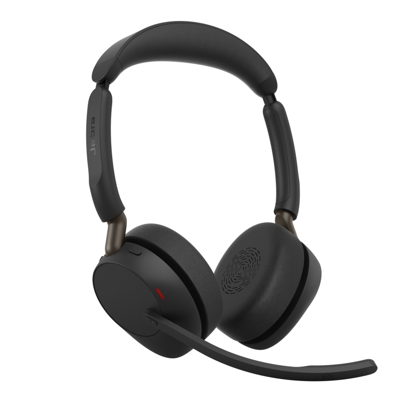 Jabra Nero Auricolari Evolve3 65 Wireless Bluetooth Con Cancellazione Adattiva Rumore, Microfono, - Immagine 2