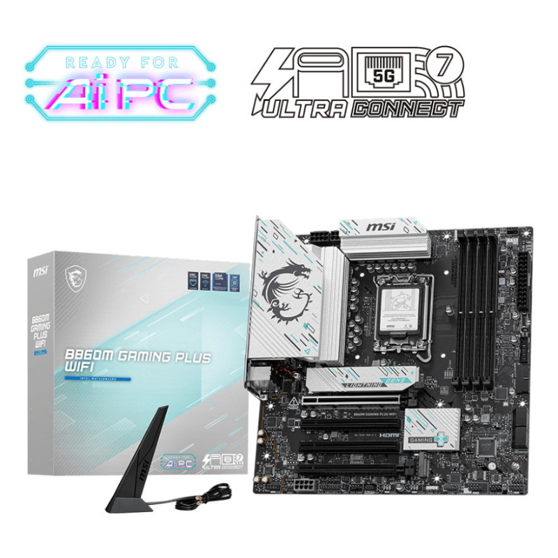 Msi mb intel b860m gaming plus wifi, m-atx ddr5, 1pci-ex16, 1pci-ex4, 2pci-ex1, 4sata3 - Immagine 14