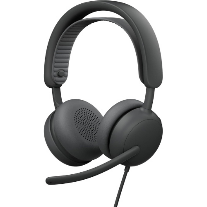 Logitech zone wired 2 cuffie con microfono over ear cablate usb-c eliminazione del rumore anc rumore grafite