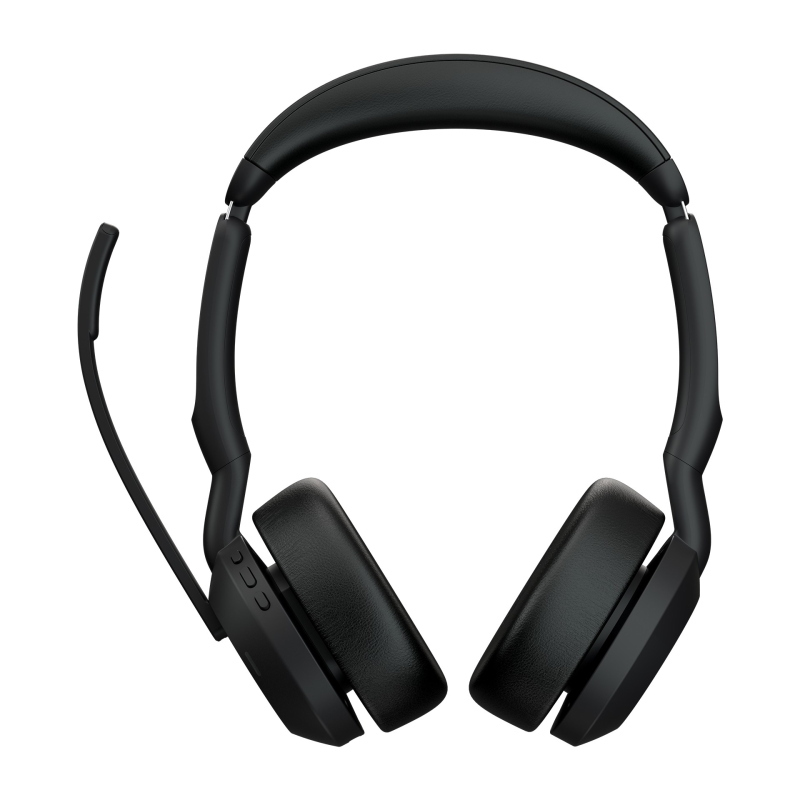 Jabra Nero Evolve2 55 Ms Stereo Cuffie On Ear Bluetooth Stereo Eliminazione Del Rumore, Riduzione Del Rumore Del Microfono Headset Con Microfono, Muto, - Immagine 10