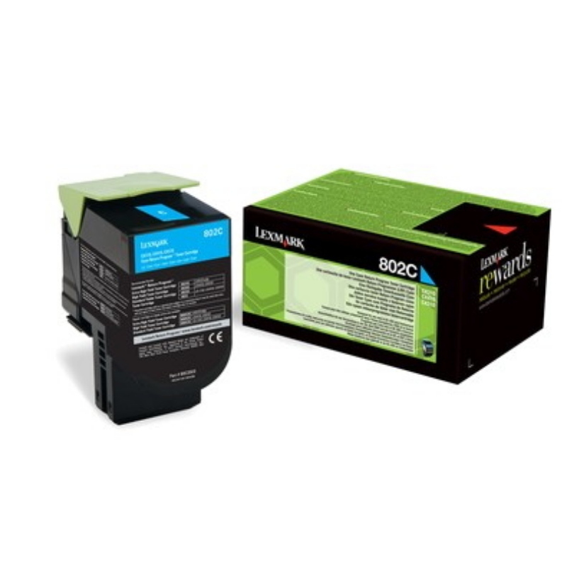 ORIGINALE LEXMARK 802C CIANO 80C20C0 PER LEXMARK CX310N CX310DN CX410DE CX410DTE - Immagine 8