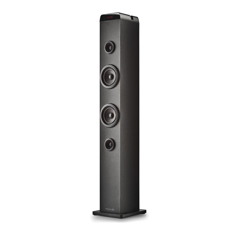 Ngs altoparlante wireless, 50w, bluetooth 5,4, usb aux ottico radio fm, display led e custodia in le