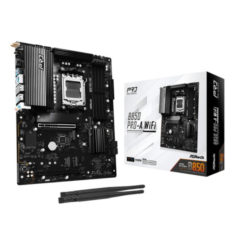 Asrock Mb Amd B850, B850 PrO-A Wifi, 4ddr5, 2sata3, Atx - Immagine 10