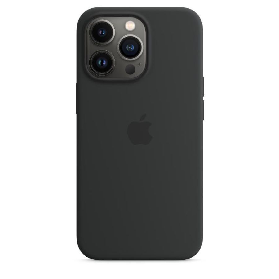 Apple iphone 13 pro custodia magsafe in silicone con finitura soft touch nero