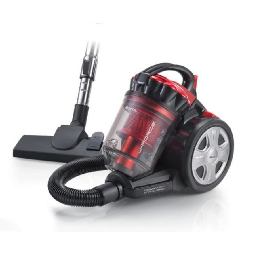 Ariete j force aspirapolvere a traino senza sacco 700w cavo 5 mt capacita` 3 lt filtro hepa lavabile colore rosso