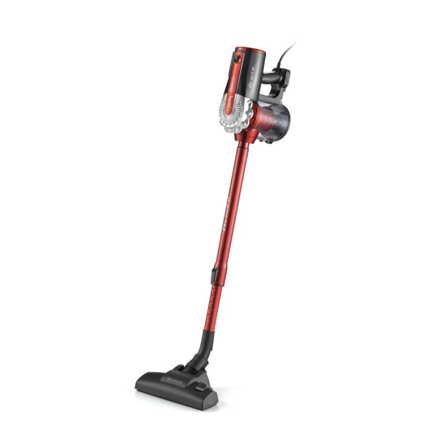 Ariete 2761handy force scopa elettrica 600w capacitÀ serbatoio 0.5 l senza sacco spazzola tessuti e beccuccio spazzola tappeti/pavimenti lunghezza cavo 5mt nero rosso