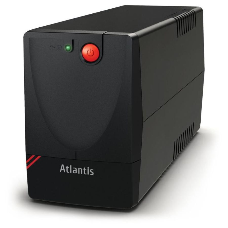 Atlantis a03-x1000 ups 750va-375w line interactive avr batteria 12v 4,5ah 2 prese schuko