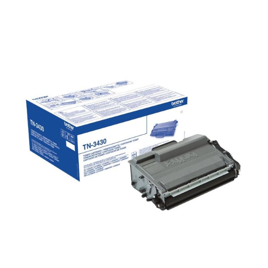 Brother tn-3430 toner nero per hl-l5000d/l5100dn/l6400dw/l6400dwt dcp-l5500dn/l6600dw 3.000 pag