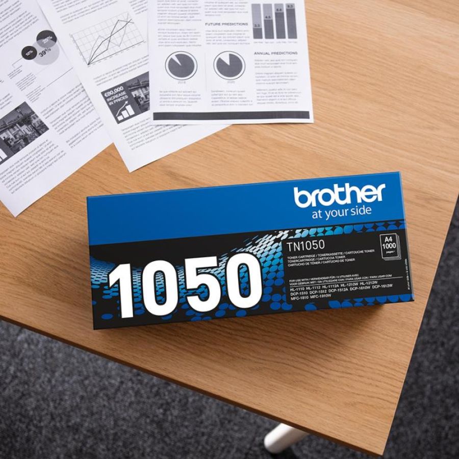 Brother tn-1050 toner per hl1110-1112/a-dcp1510-1512-1512/a 1.000 pagine nero