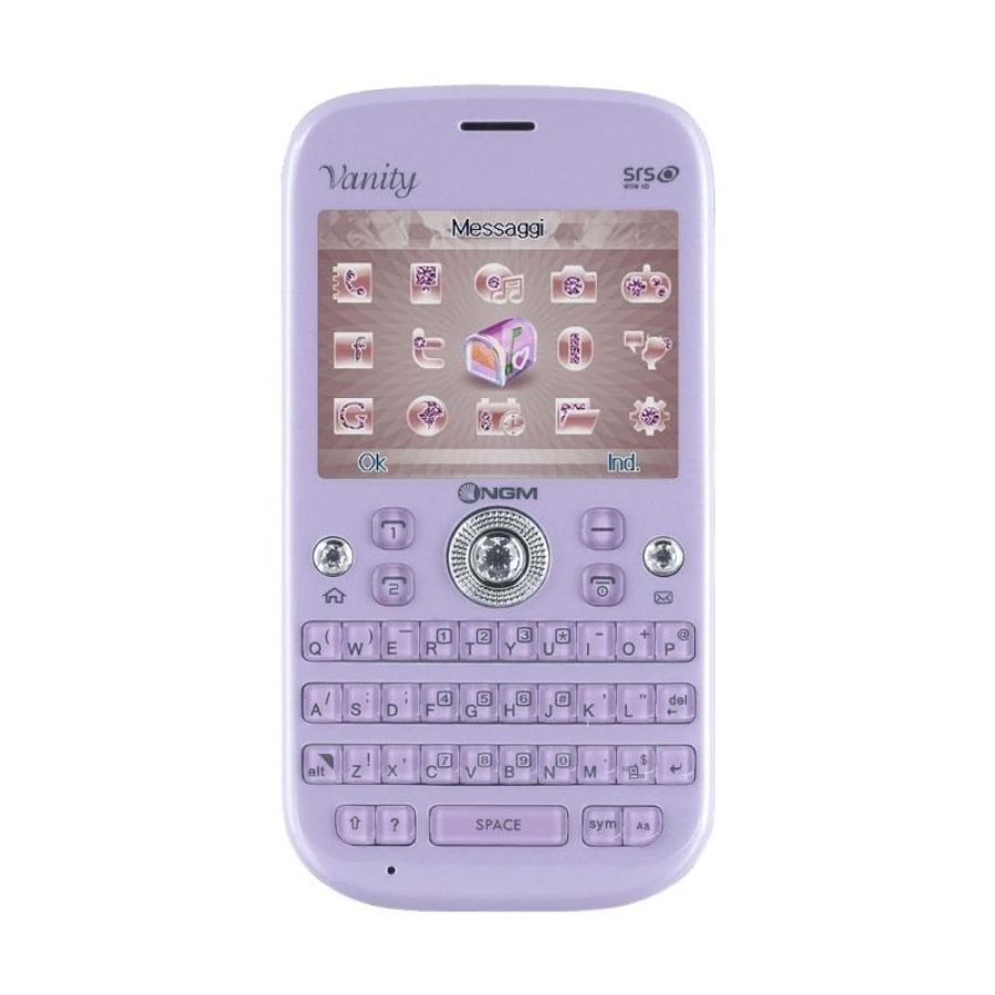 Ngm vanity qwerty dual sim swarovski italia lilla