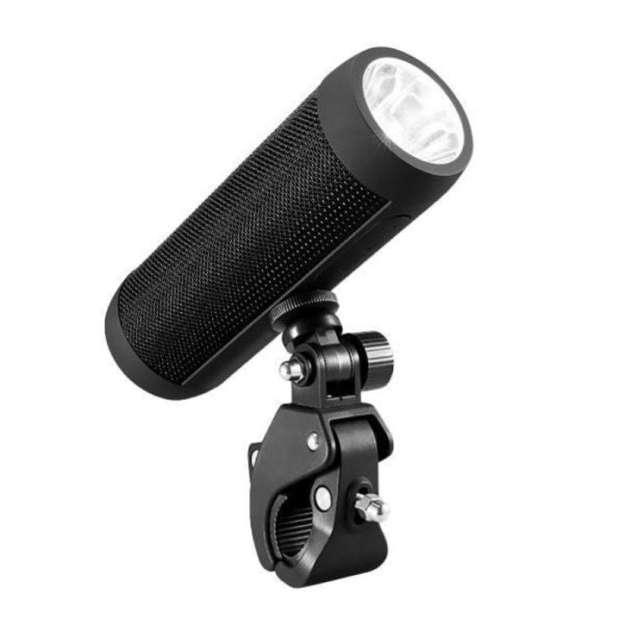 Celly bike speaker wireless / sd torcia e powerbank con pinza per aggancio al manubrio nero