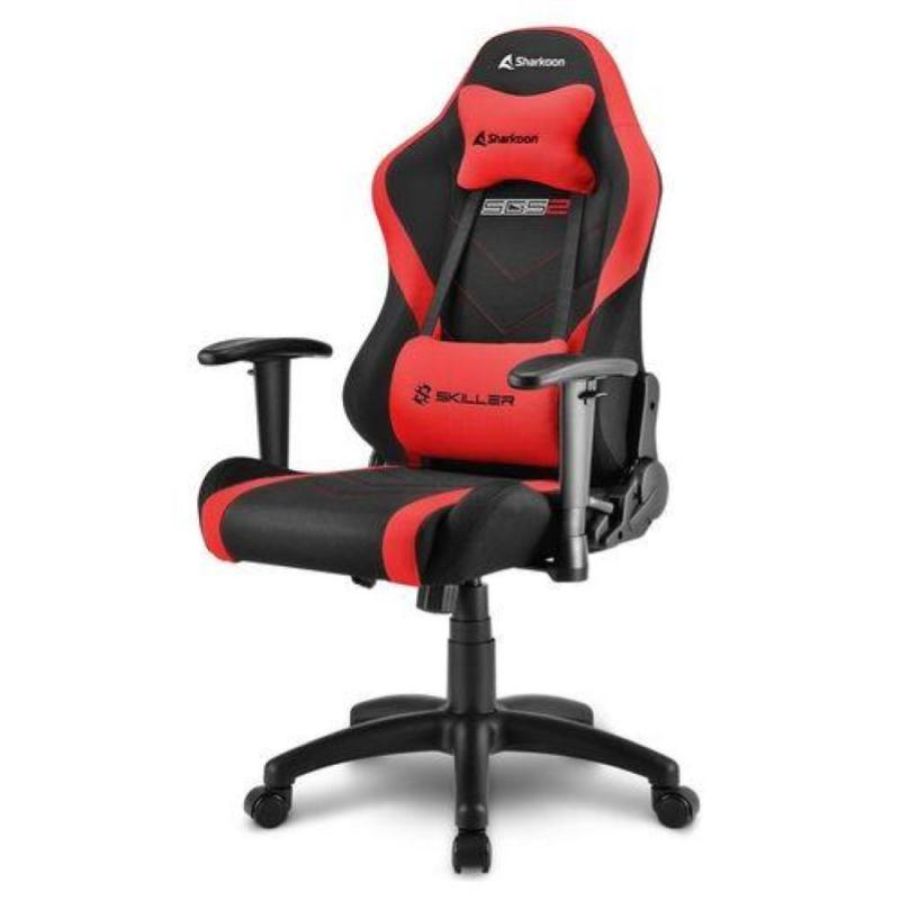 Sharkoon skiller sgs2 junior sedia gaming kids in tessuto braccioli e schienale regolabili rosso