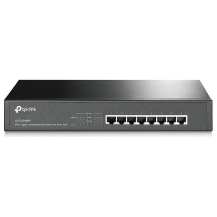 Tp-link tl-sg1008mp 8 port gigabit poe switch non gestito gigabit ethernet (10/100/1000) nero supporto power over ethernet (poe)