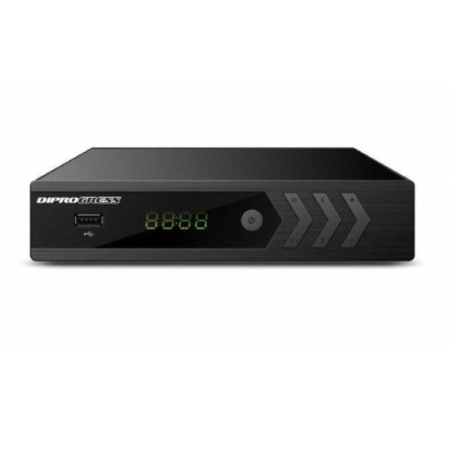 Diprogress dpt220hd decoder digitale terrestre dvb-t2 h265/hevc 10 bit doppio tuner registratore digitale pvr integrato